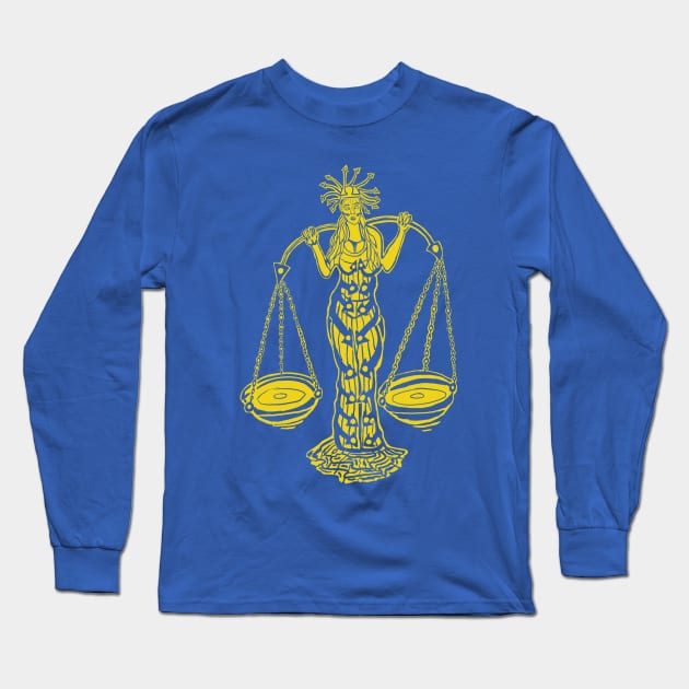 Libra Star Sign Long Sleeve T-Shirt by Gearysworld 